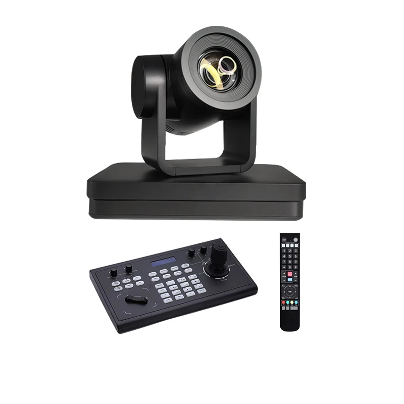 방송 PTZ 조이스틱 키보드 컨트롤러 + 20X 줌 카메라 PTZ USB SDI HDMI Onvif Vmix 라이브 스트리밍 비디오 회의 시스템