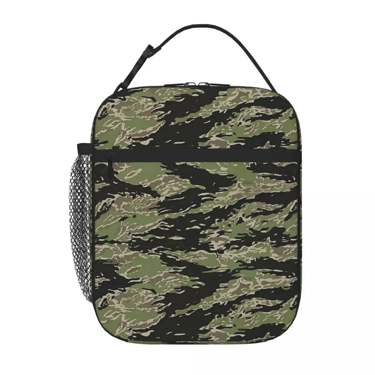 

Tiger Stripe Camouflage Military Camo Lunch Bags Insulated Bento Box Portable Lunch Tote Resuable Picnic Bags Cooler Thermal Bag