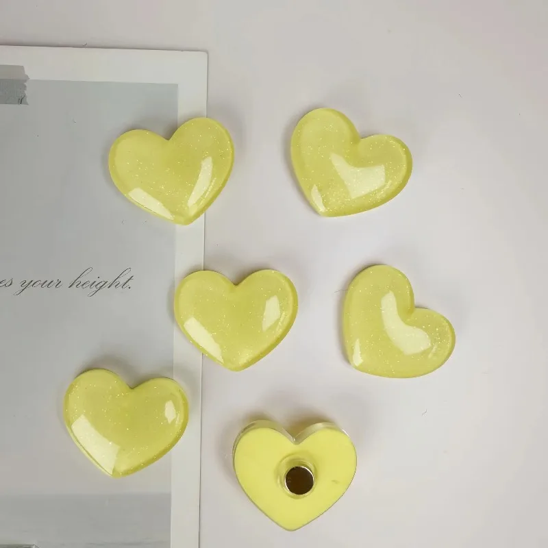 New colorful heart-shaped refrigerator sticker, simple macaron home kitchen decoration magnetic sticker
