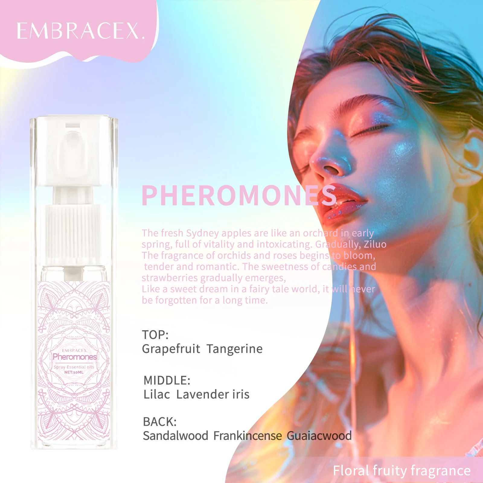 10ml Pheromones Essential Oil For Women Perfume Spray Beauty Product Aromatherapy Oil Soothe Body Natural Fragrance Oil Gifts