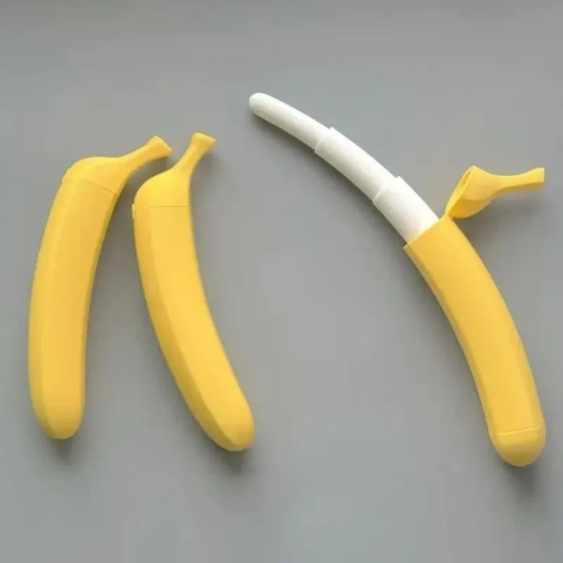 3D 프린팅된 사실적인 접이식 바나나 경량 시뮬레이션 과일 소품 텔레스코픽 검 장난감