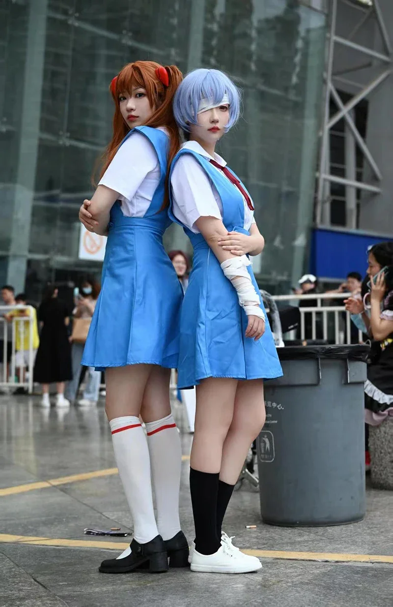 Neon Genesis Evangelion Asuka Langley School Uniform Cosplay Costume
