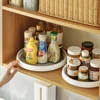 Round Shelf Pantry Cabinet Turntable Condiment Storage Rack Spice Rack Kitchen Storage Tray Rotating Organizer 2 Tier 6