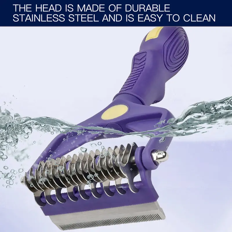Professional 2-in-1 Pet Comb Cat Brush Dog Brush Grooming Comb Dog Grooming Comb Remove Fleas Knot-Open Hair Removing Tools - Image 4