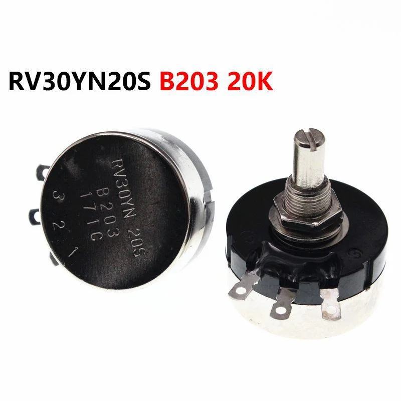 

RV30YN20S B203 20K 3W Single Turn Carbon Film Potentiometer Adjustable Resistor