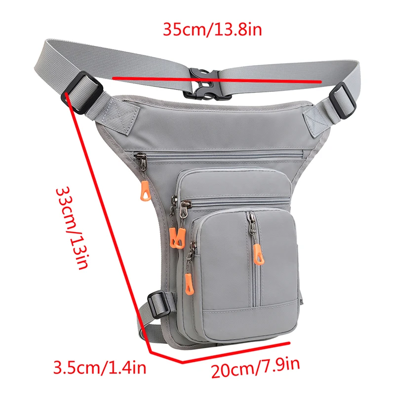 Suitable for both men and women, motorcycle leg side crossbody bag, tactical rider riding bag, waist bag