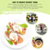 Poached Egg Maker Stainless Steel Egg Poacher Pan Food Grade Safe 4