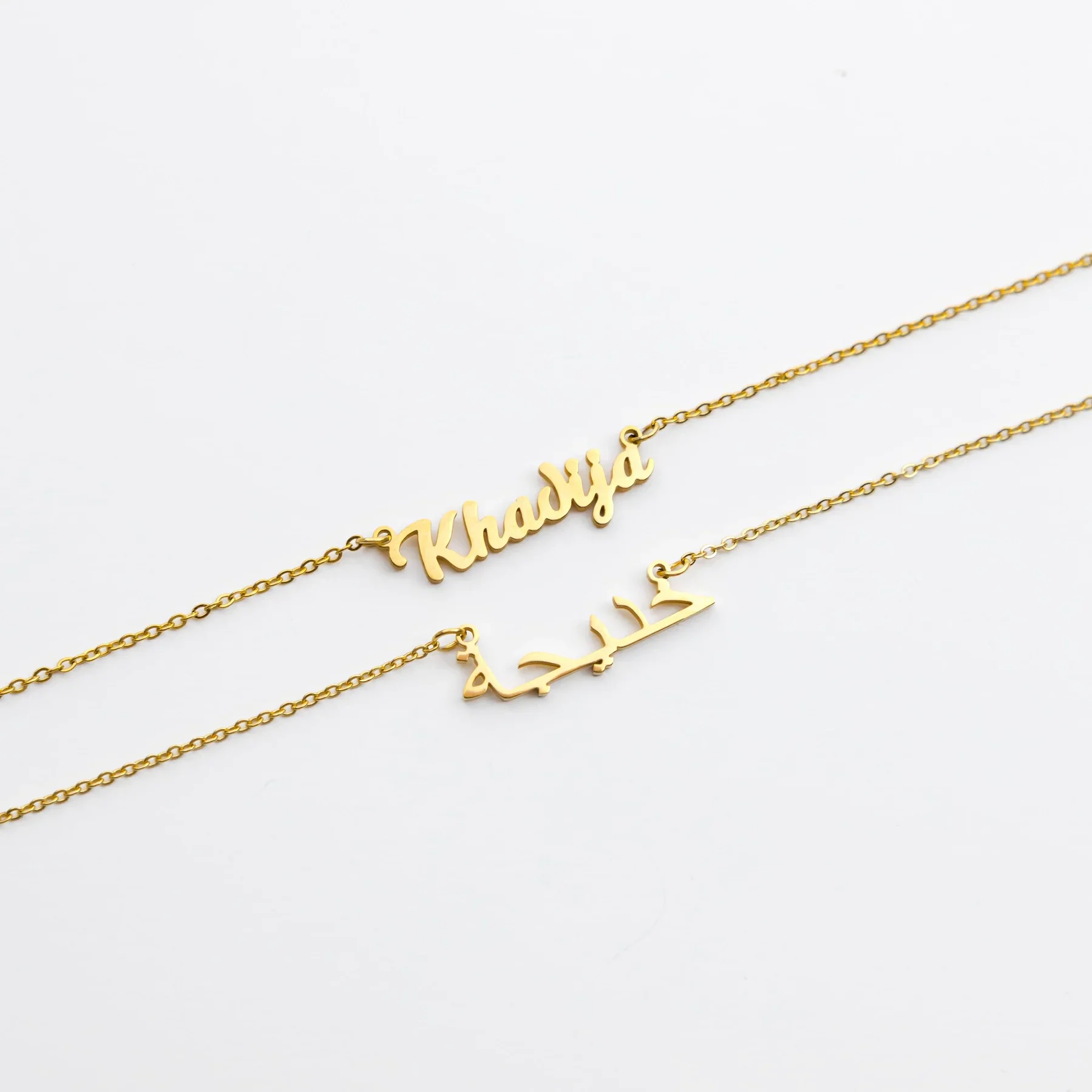 Teamer Gepersonaliseerde Aangepaste Naam Ketting Gouden Kleur Aangepaste Naamplaatje Hanger Ketting Voor Vrouwen Mannen Nieuwjaar Kerstcadeau