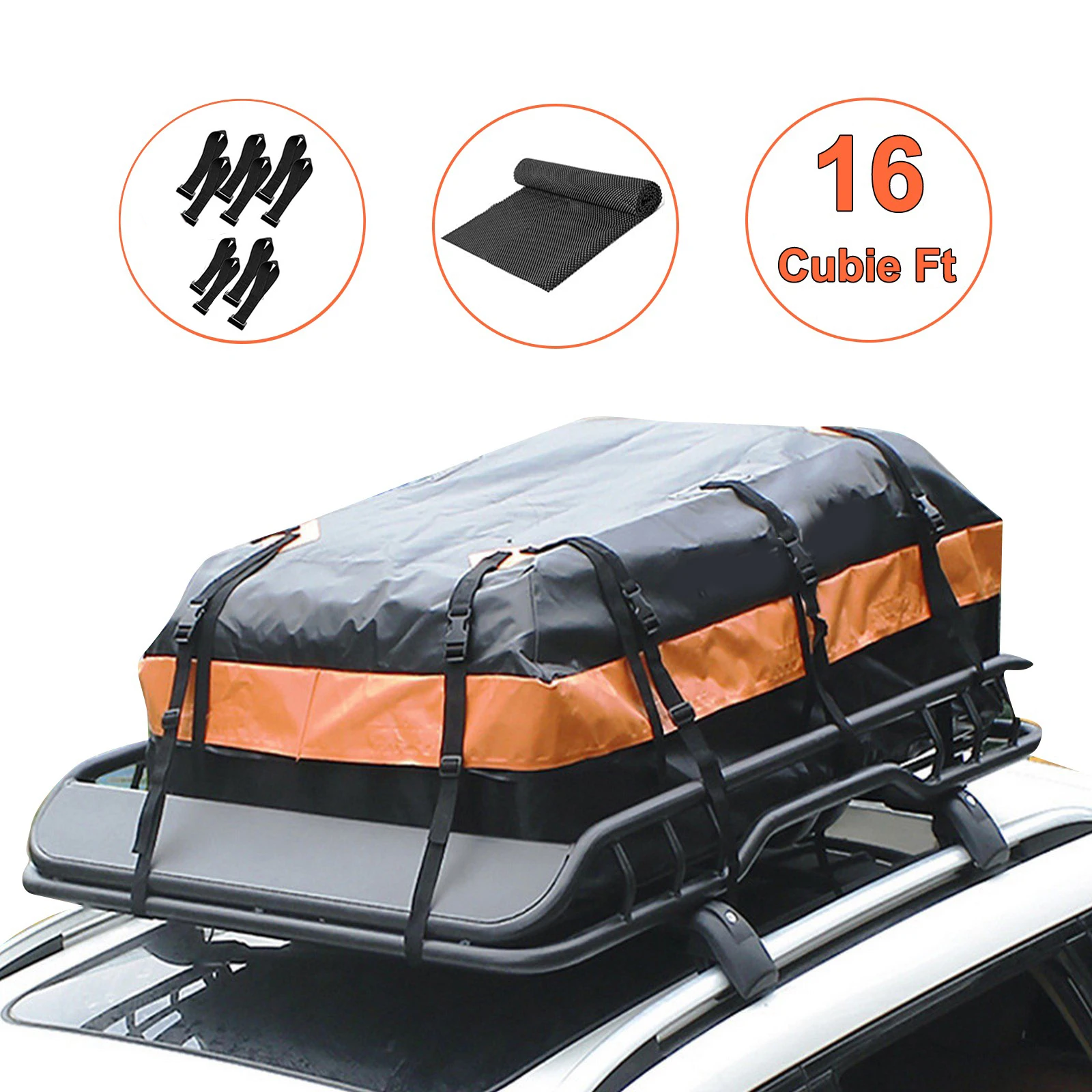 Generic Huge Waterproof Car Roof Top Rack Bag Cargo Carrier Luggage Storage  Travel Bag