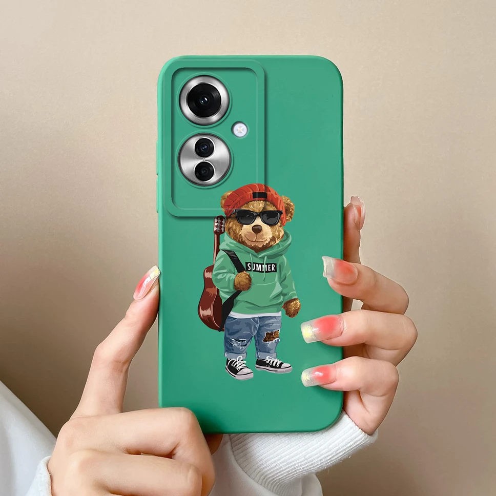 Stylish Cute Girl Shockproof Liquid Phone Cover - Smooth and Fashionable Design