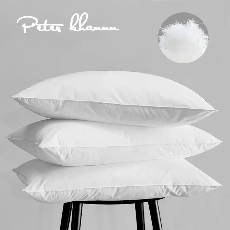Peter Khanun 95% Goose Down Pillows Neck Pillows For Sleeping Bed Pillows 100% Cotton Shell 48x74cm,1 Pcs