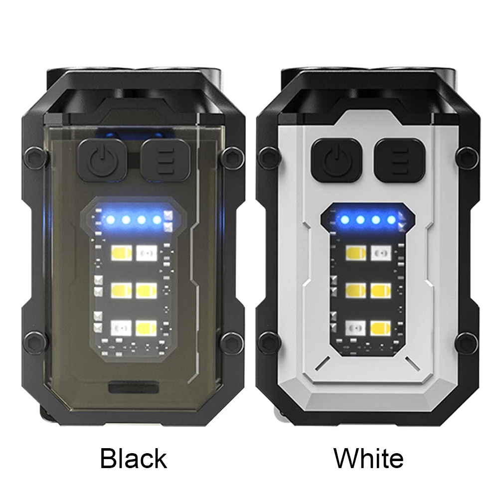Description Picture 6 of item180LM Mini Keychain LED Flashlight Head Hight Bright Flashlight Type-C Rechargeable Torch Outdoor Work Light Hat Clip Lantern