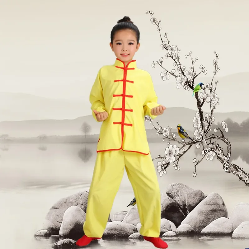 Children Kung Fu Performance Clothing Tai Chi Students Wushu Costume New Youth Short Sleeve Tai Chi Clothing Chinese Traditional Costume