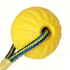EVA pet toy ball dog floating  training dog pull ring bite resistant teeth grinding pet ball wear rope ball 2