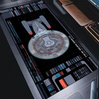 Black Mouse Pad Star Trek Laptop Offices Mousepad Desktop Decor Extended Pads Pc Keyboard Mice Mat Large Gamer Table Mat Playmat 1