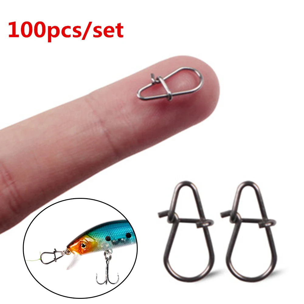 100Pcs Fishing Hanging Snap Barrel Swivel Oval Split Rings Connector Fast  lock Fishing Tackle Box Accessory tool lures - AliExpress