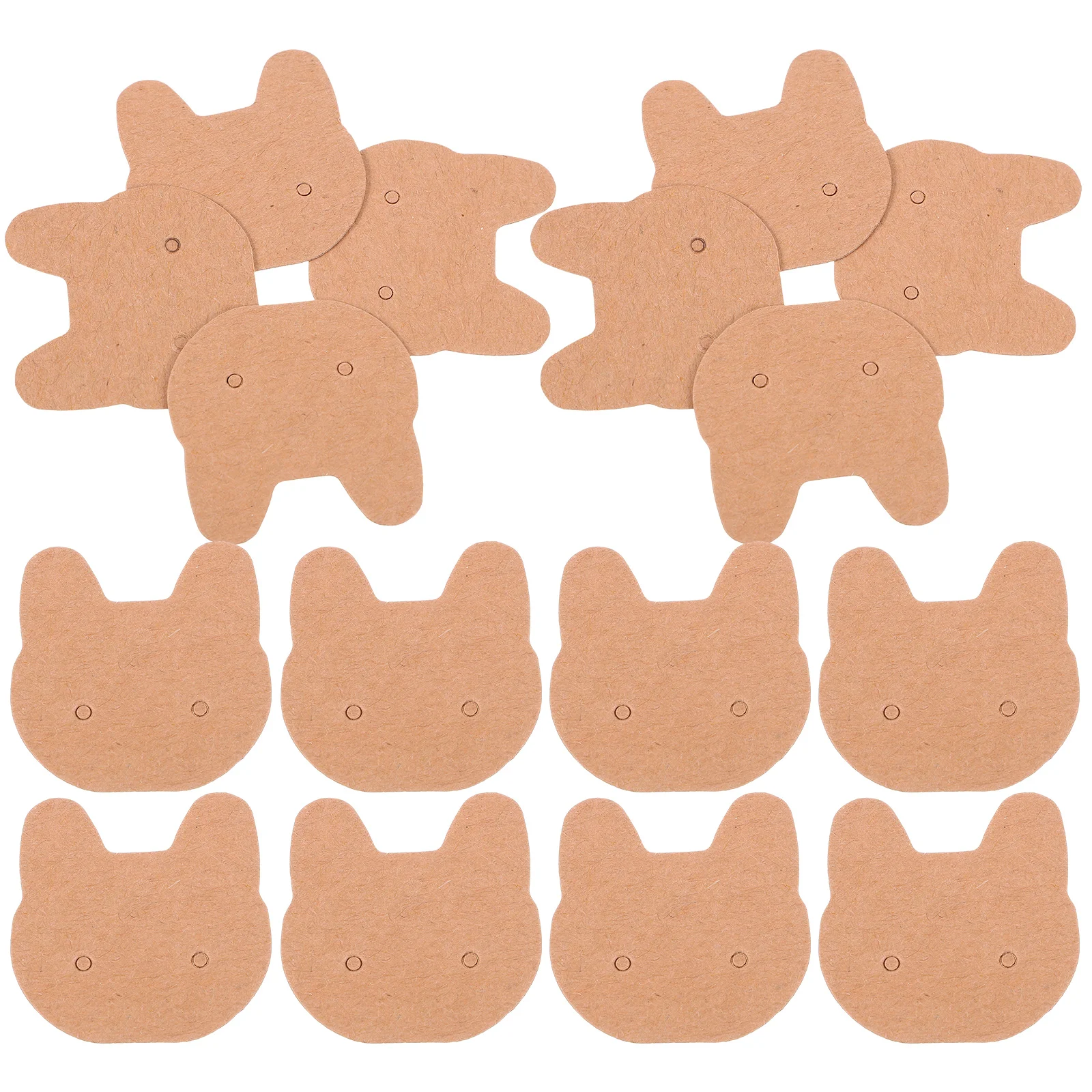 

200pcs Earring Cards Kraft Paper Earring Holder Card Stud Earrings Display Cards
