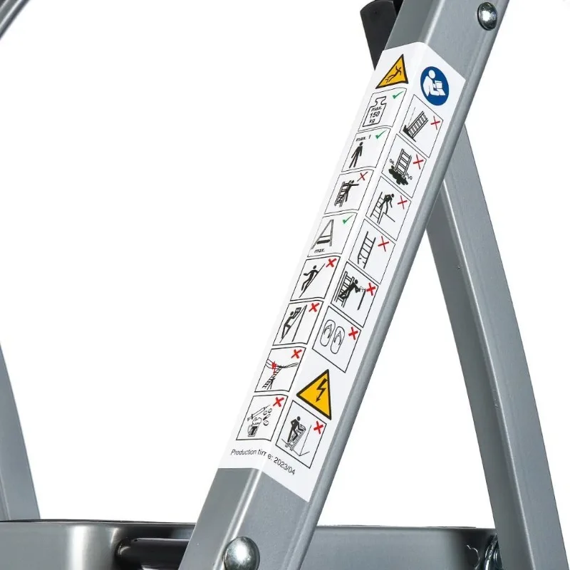 Step with Armrests | Foldable Step Stool, Non-slip Pedals | Robust Light Steel | 330 LBS Capacity 5