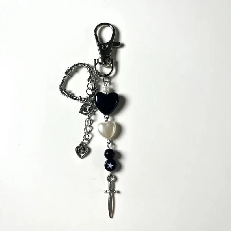 【Nff】noir heart key ring☆お急ぎください！超人気☆ Honbay 5PCS Alloy House Keychains Cute Home Key Chains