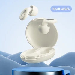 Premium Soundproof Silicone Earplugs for Sleep and Noise Reduction (White)