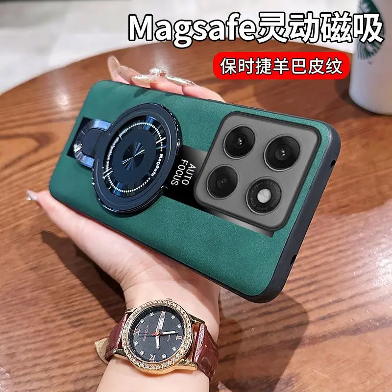 Fashionable Yangba Leather Porsche Skin-Friendly Anti-Fall Phone Case