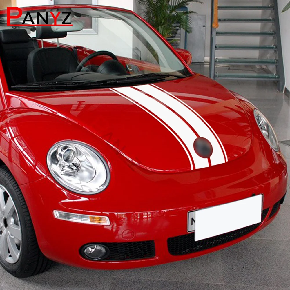 

Автомобильный Стайлинг, оболочка для Volkswagen Beetle 2002-2006, капот, крыша, задняя багажная полоса, виниловые наклейки, Стикеры, аксессуары