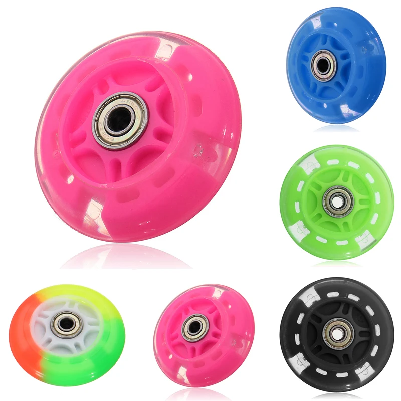 1PC Flash Rad Stumm Rad Für Blinklicht Auto Spielzeug Rad Kinder Roller Rad Blinkende Beleuchtung Rad Zubehör – Detail 2