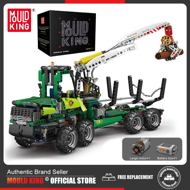Mold King 19006 Blocchi Tecnici L'App Pneumatic Forest Machine Truck Moc-32456 Model Toys For Kids Regali Di Natale