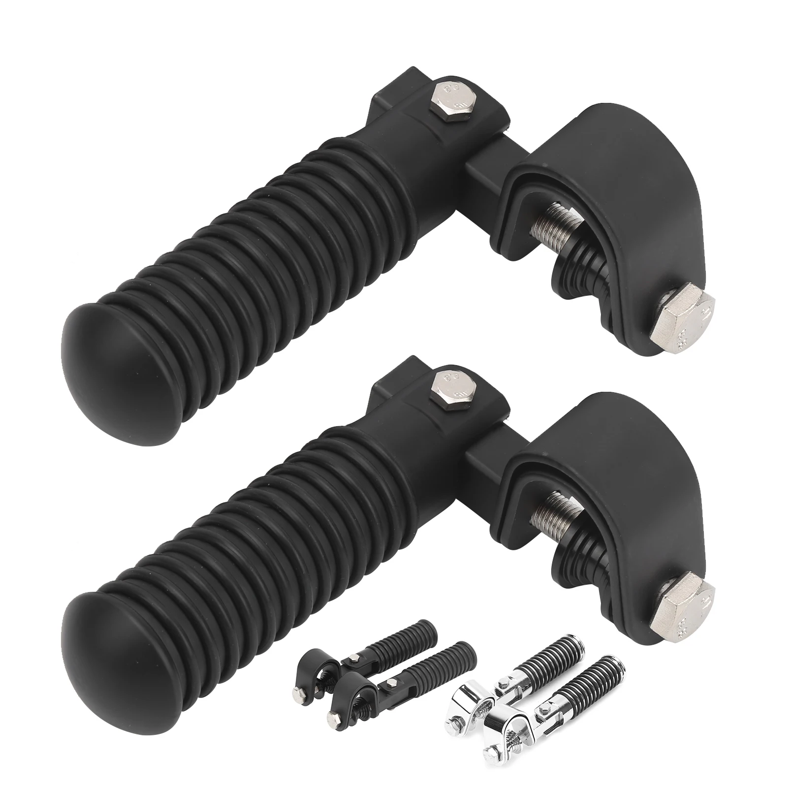 thumbnail image 2 of Motorcycle Foot Pegs Universal, Black Stylish Metal Motorcycle Motorbike Frame Foot Pegs Rests Pedals Foot Rest Foot Pegs Kit For Motorcycle Repair 2 of 12