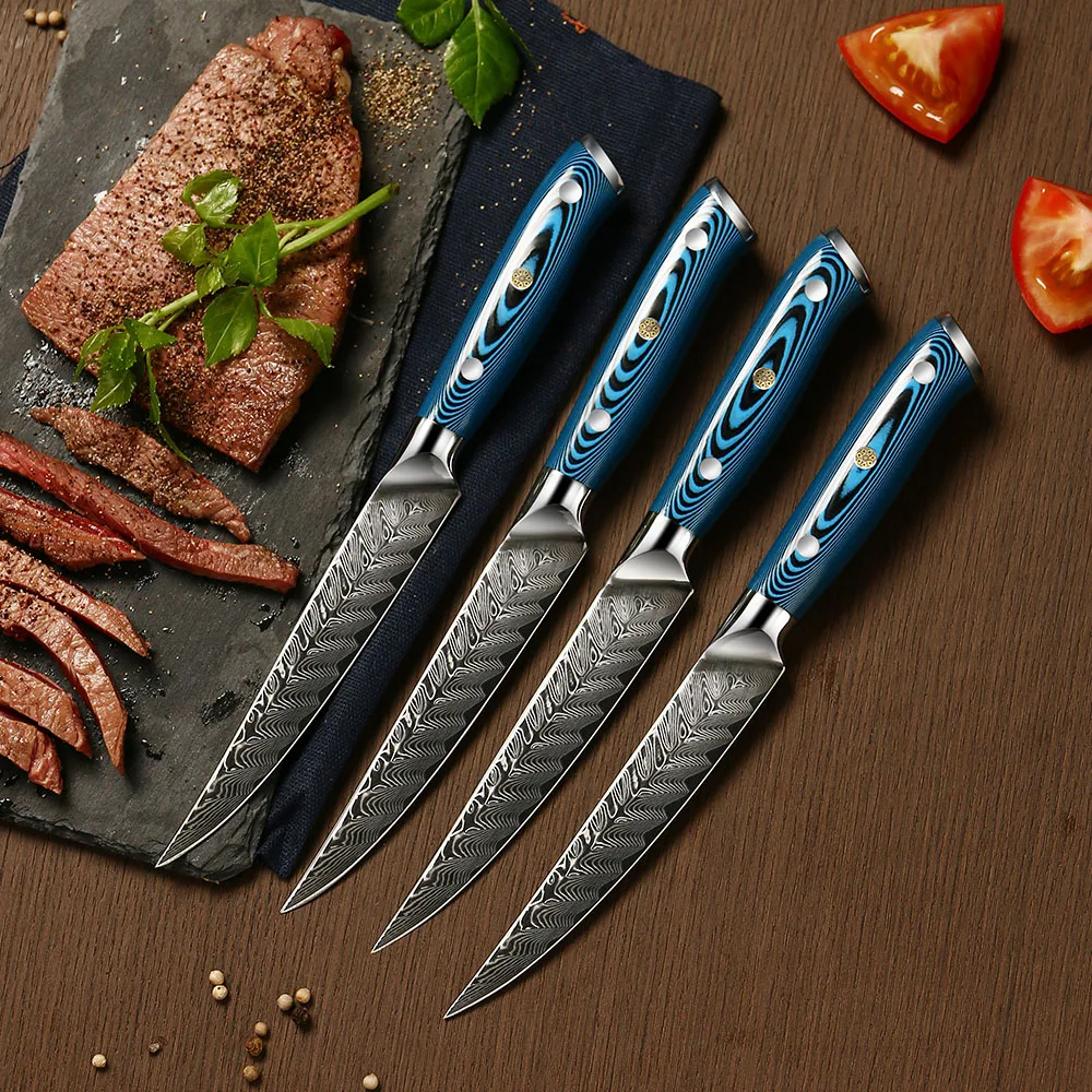 Japanese Damascus Steel Kitchen Knife Set  Kitchen Knife Japan Set  Stainless Steel - Kitchen Knives - Aliexpress