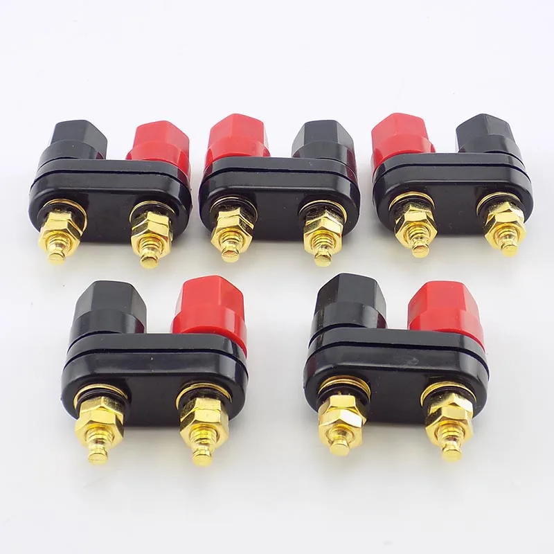 4mm 커플 터미널 플러그 잭 소켓 듀얼 바나나 플러그 바인딩 포스트 레드 블랙 커넥터 앰프 스피커 DIY 어댑터