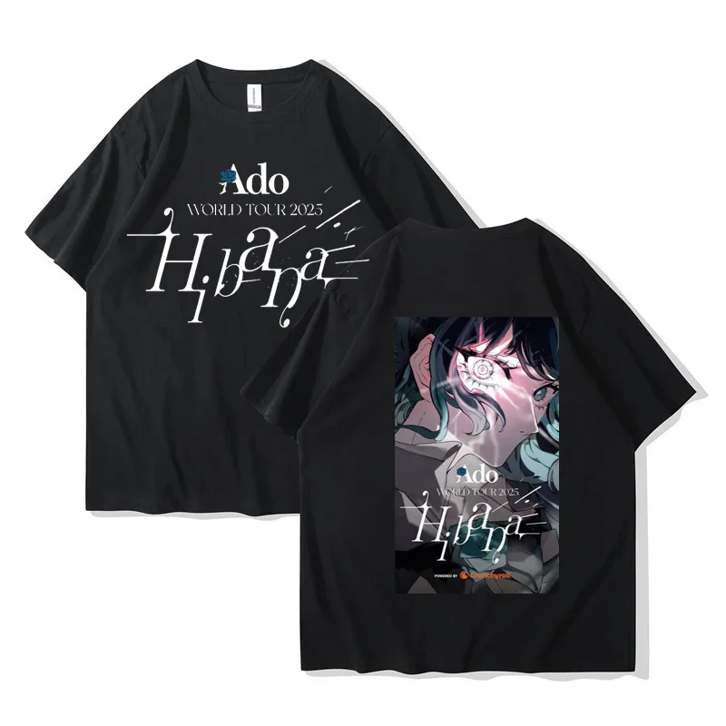 Ado WORLD TOUR Hibana Tシャツ 黒 M ライブ Ado Hibana World Tour 2025 Merch T-Shirt Women Men Casual