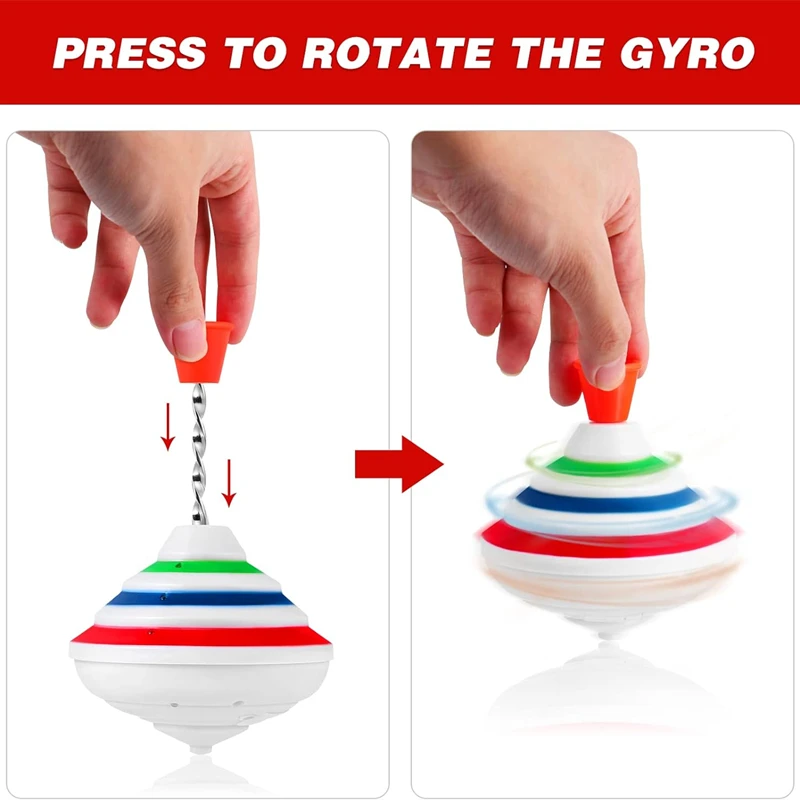 Spinning Top Toy with LED Light up and Music Peg-top Hand Spinner Gyro Flash Toy Birthday Halloween Christmas Gift for Kids - 2