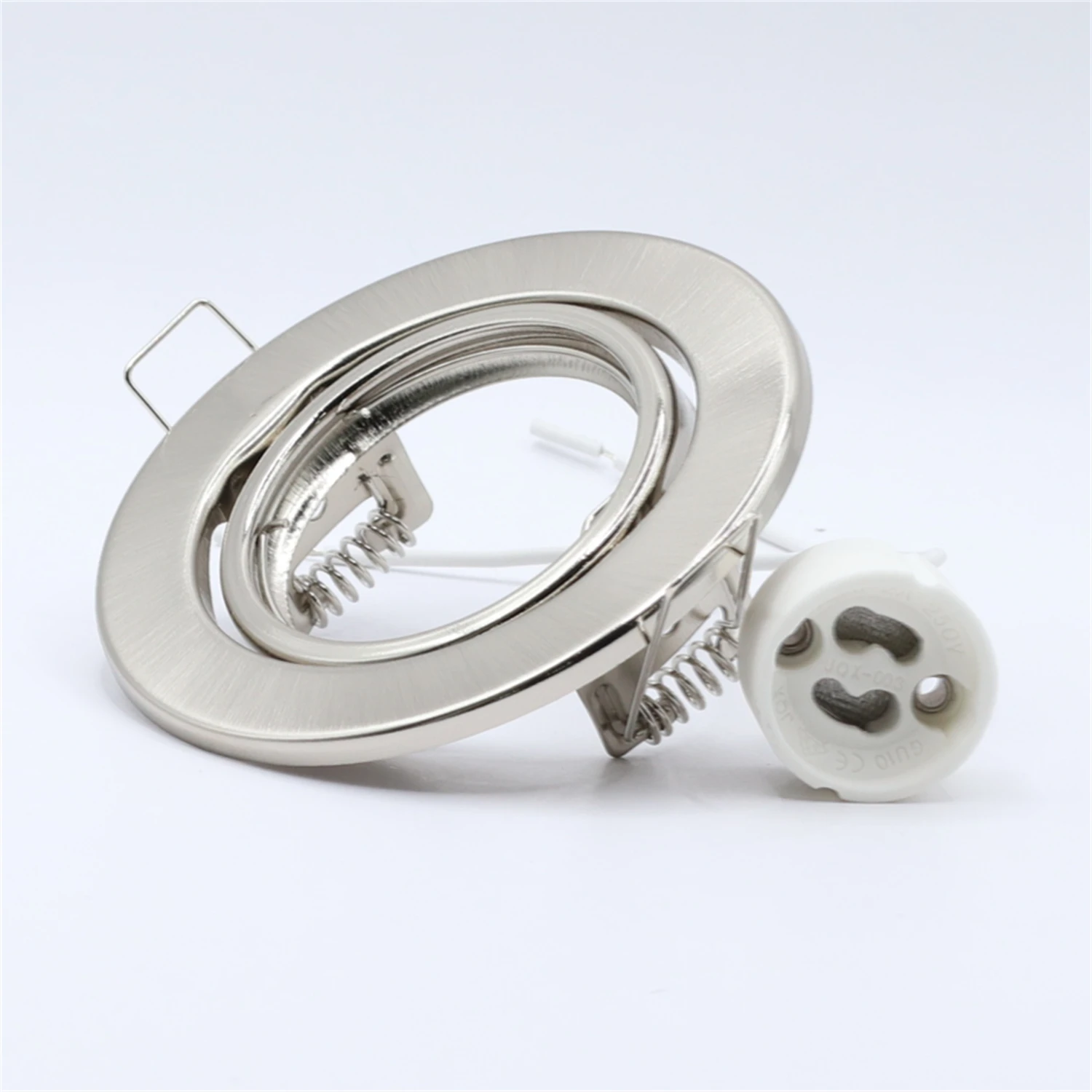 5pcs LED Recessed Lamp Fixture with GU10 Base Round Embedded Mounted Spot Light Frame for Bedroom Study Dining Room Living Room