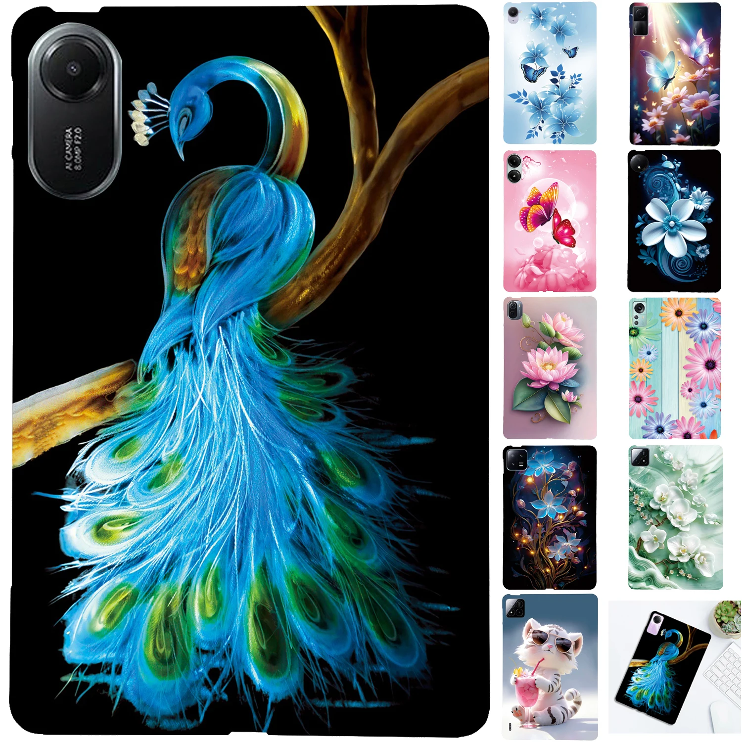 Cartoon Painted Pattern Silicone Tablet Case