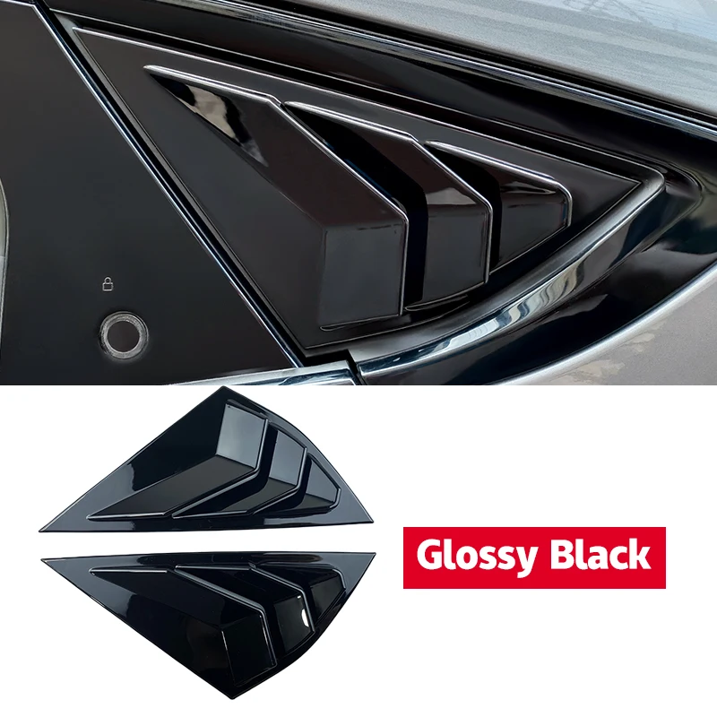 Car Side Window Louver Window Louvers Mustang Mach E Rear Side Window Scoop Visor Cover Accessories ABS