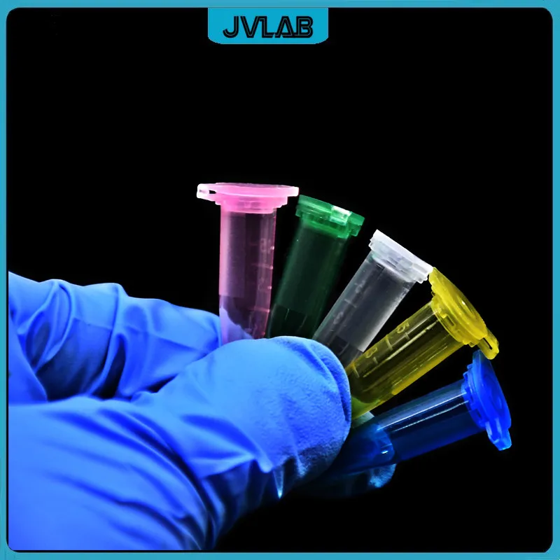 Microtubes Centrifuge Tube 0.5ml Lab Colorful EP Centrifugal Tube Bottom Tip Snap-cap Clear Scale 100/PK plastic test tubes centrifuge tube