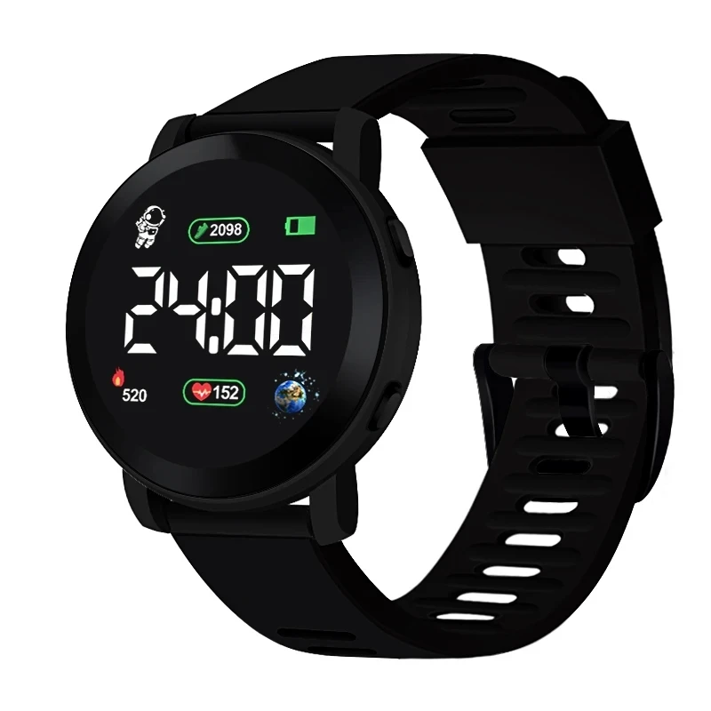 Fashion Men Women Sport Silicone Watches Astronaut Electronic Watch Lightweight Waterproof Wrist Watch LED Display Clock silicone watch