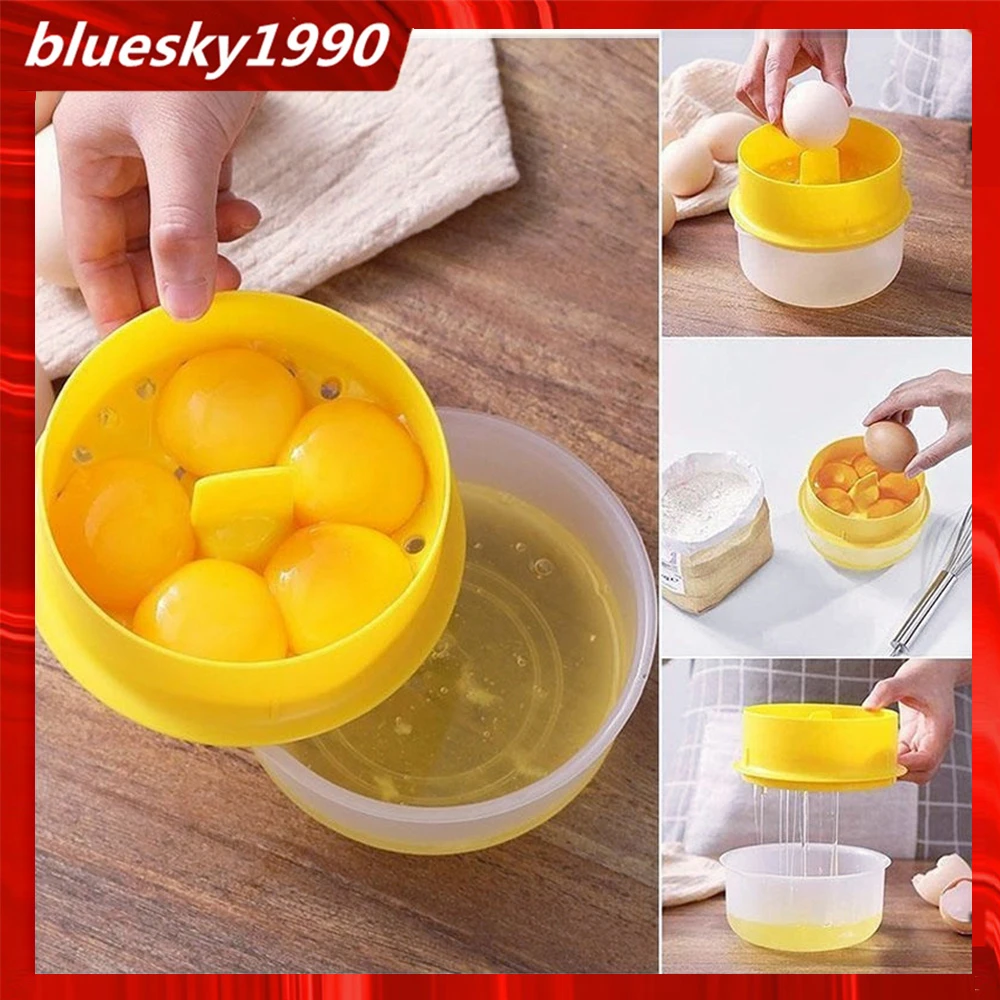Separatore Di Uova Ciotola Separatore Di Tuorlo D'Uovo Bianco D'Uovo Con Scatola Di Immagazzinaggio Filtro Proteico Di Grande Capacità Utensili Da Cuc