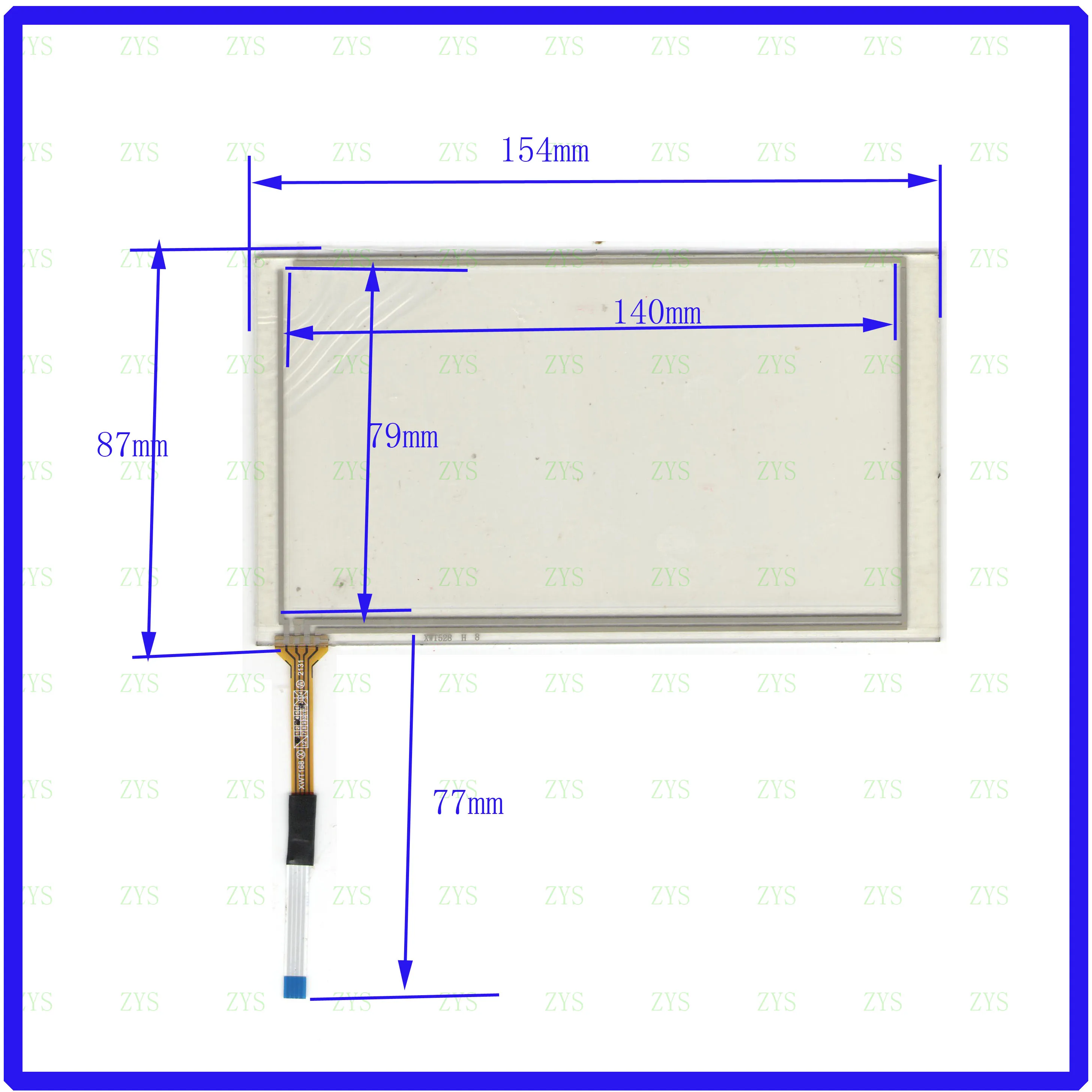 Zhiyusun Painel Touch Screen para Carro Sensor de Vidro Line Adequado para Dvd Kdt4058 154*88 mm Compatível