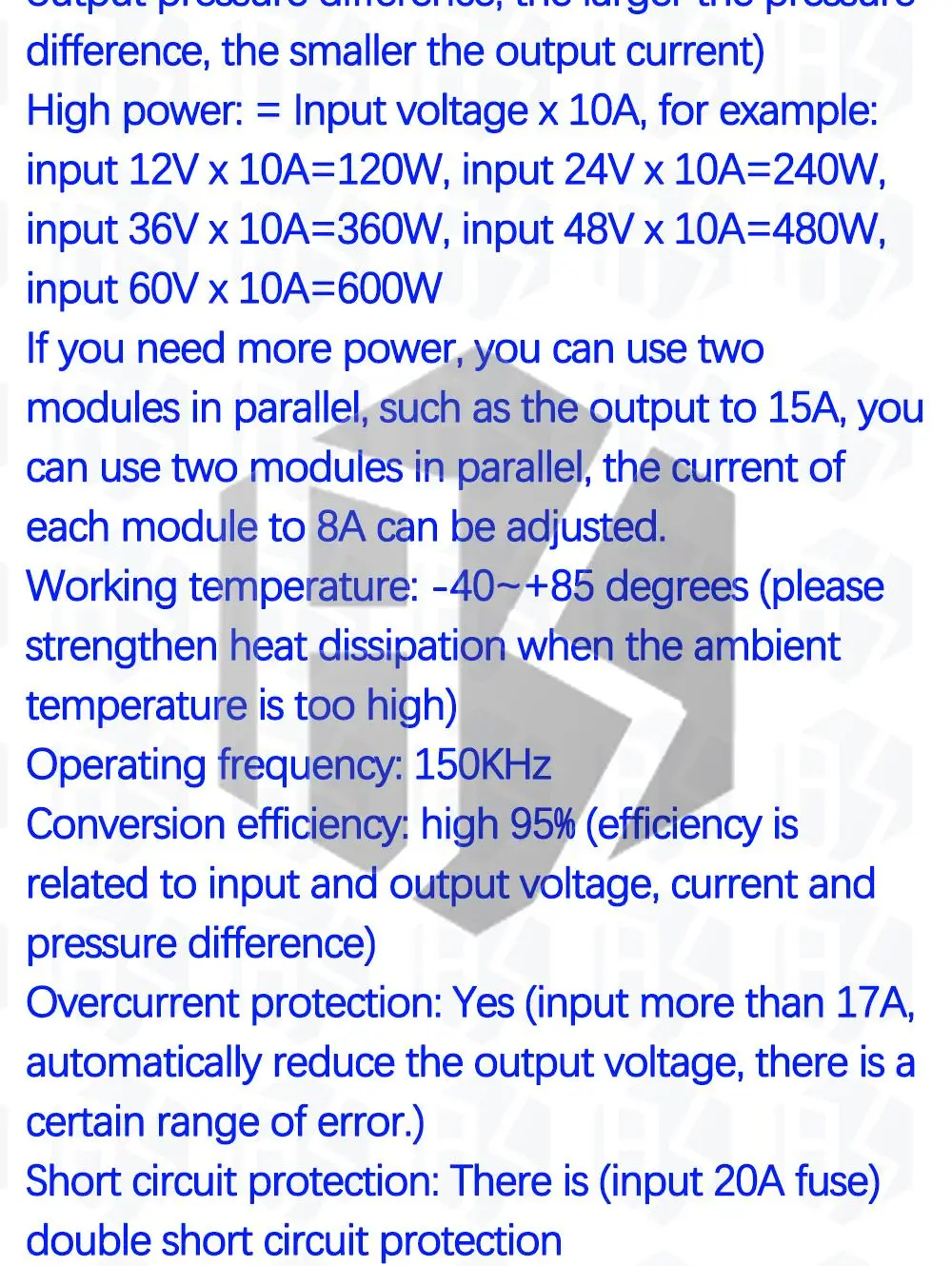 1 ~ 4pcs egbo 600w Boost-Modul Strom versorgung DC-DC Erhöhung der Konstant stroms pannung 12V-60V auf 12V-80V 48V 72V Booster-Wandler – Detail 4