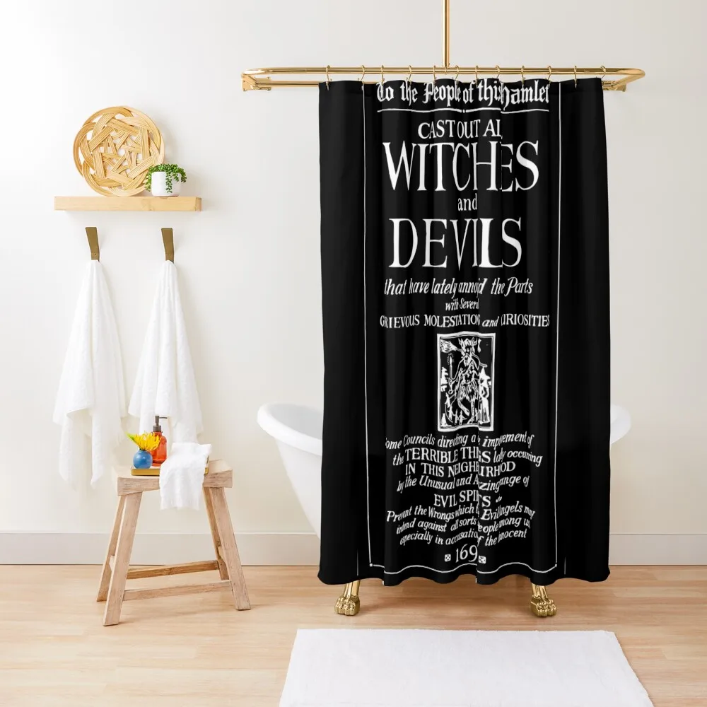 

Cast out all Witches & Devils Shower Curtain Shower Bath Bathroom Accessory Shower Waterproof Curtain