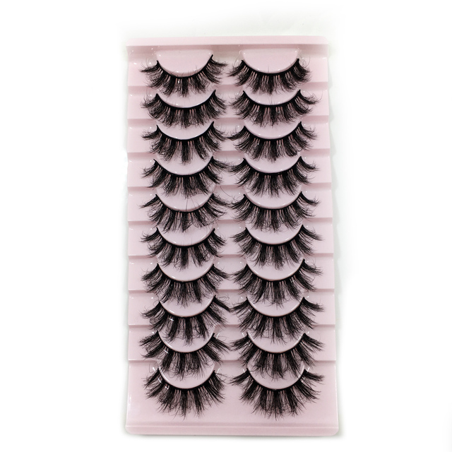 5/8/10/20 Pairs 3D Mink Lashes Natural False Eyelashes Dramatic Fluffy Soft Wispy Volume Cross Reusable Fake Eyelash  MaKeup