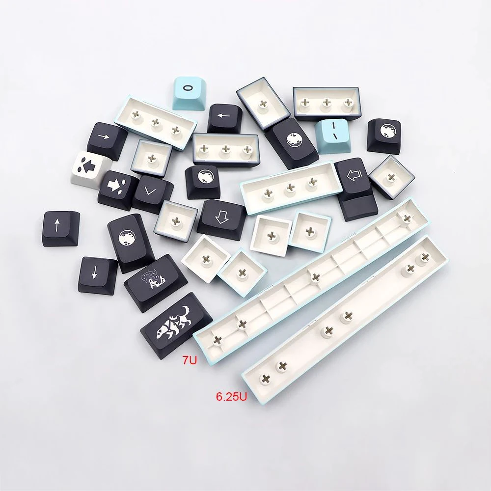 Chave Mizu Keycap Xda Keycaps para Dz60 Rk61 64 Gk61 68 75 84 980 104 Teclado Mecânico Gmk Chave Tampa 7u Divisão Barra de Espaço 134 - Imagem 6