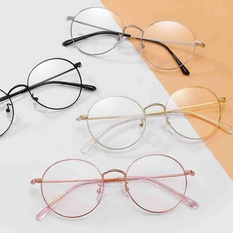 Flat Mirror Glasses Trendy Titanium Alloy Glasses Myopia Glasses Fashion For Travel Party Cycling