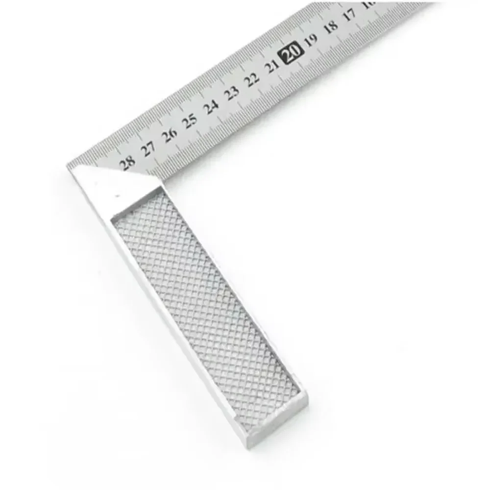 250/300mm 알루미늄 손잡이와 스테인리스 스틸 눈금이 있는 직각 측정 각도기