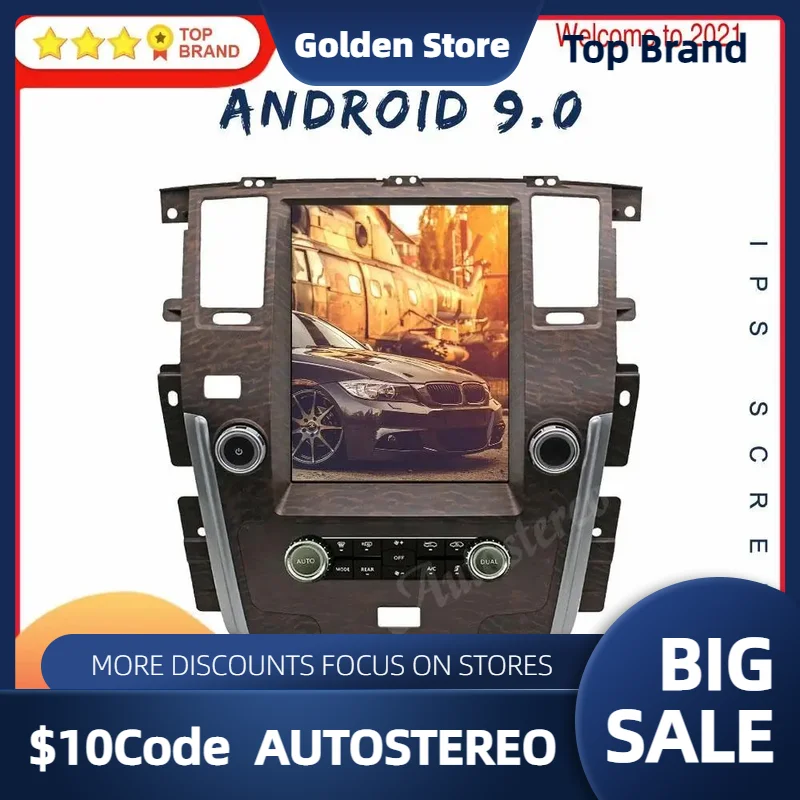 

128G 13.6Inch Android 9.0 For NISSAN PATROL Y62 2010+ Tesla Style Car GPS Navigation Autoradio HeadUnit Multimedia Player Stereo
