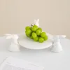Creative Ceramic Rabbit Fruit Plate Ornaments Living Room Dining Table Dim Sum Plate Jewelry Storage Crafts Birthday Gifts 1