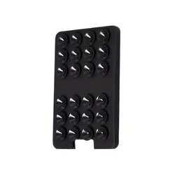 Silicone Suction Cup Phone Holder with Built - In Card Wallet (Black)
