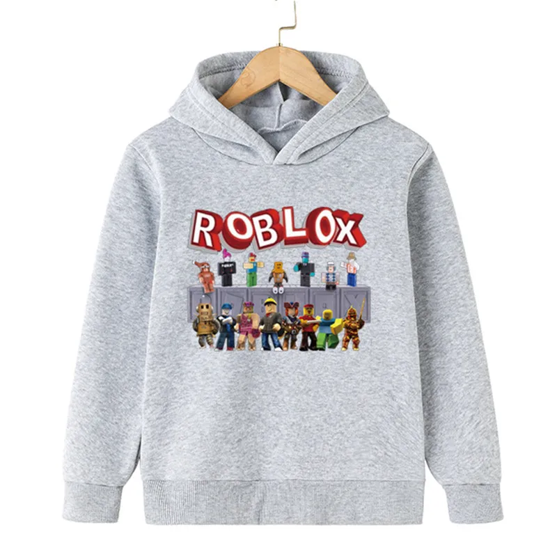 Boys Funny Robloxing Game Print Hoodies Cartoon Long Sleeve Children Pullover Spring Kids Girls Tops Children Clothes 3-14 Years children's sweatshirts Hoodies & Sweatshirts